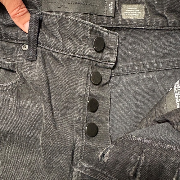 Denim X Alexander Wang black crop jeans - size 24 - Picture 6 of 8